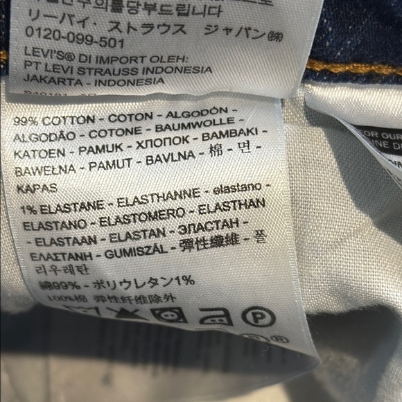 Levi's Wedgie Jeans Dark Blue Size 27 - Picture 9 of 9